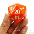 Bescon Jumbo D20 38mm ، الحجم الكبير 20 الجانبين النرد ، 20 وجوه كبيرة Cube 1.5 بوصة ألوان صلبة